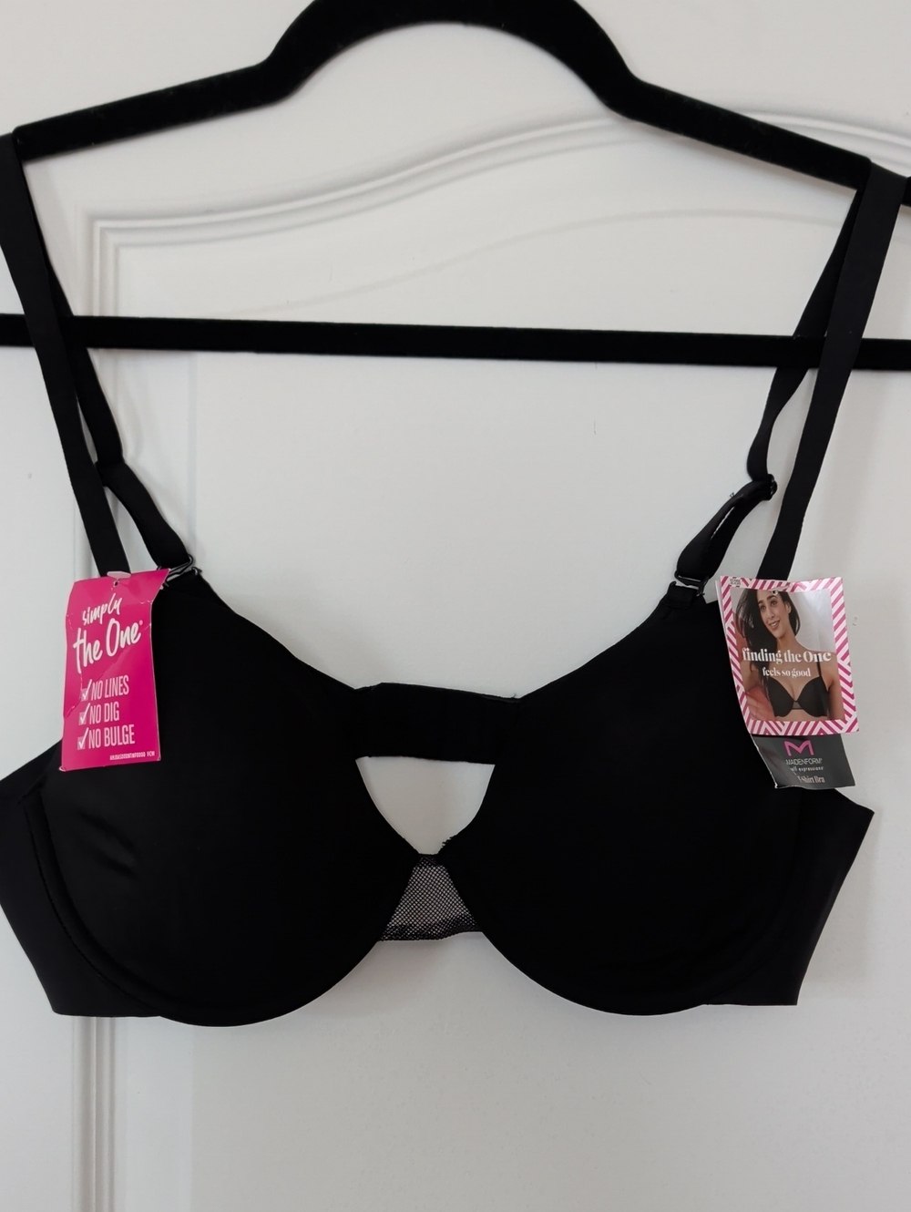 Maidenform Black Underwire Cutout Bra Tote1